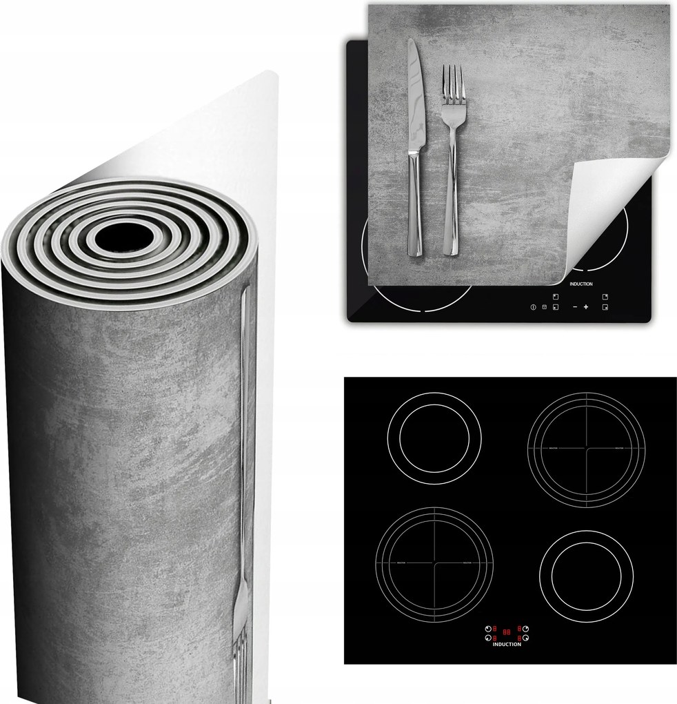 Tűzhelyvédő Szőnyeg Több Helyet Biztosít 60x52 szürke Pala