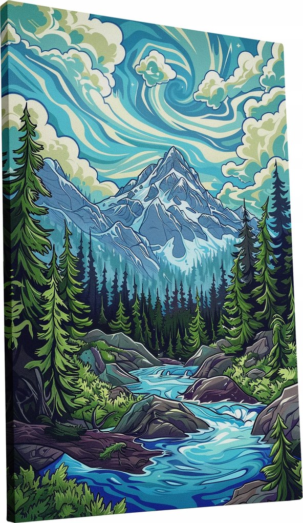 Vászonkép Festői Hegyi Tájkép otthon nappali szoba 40x60