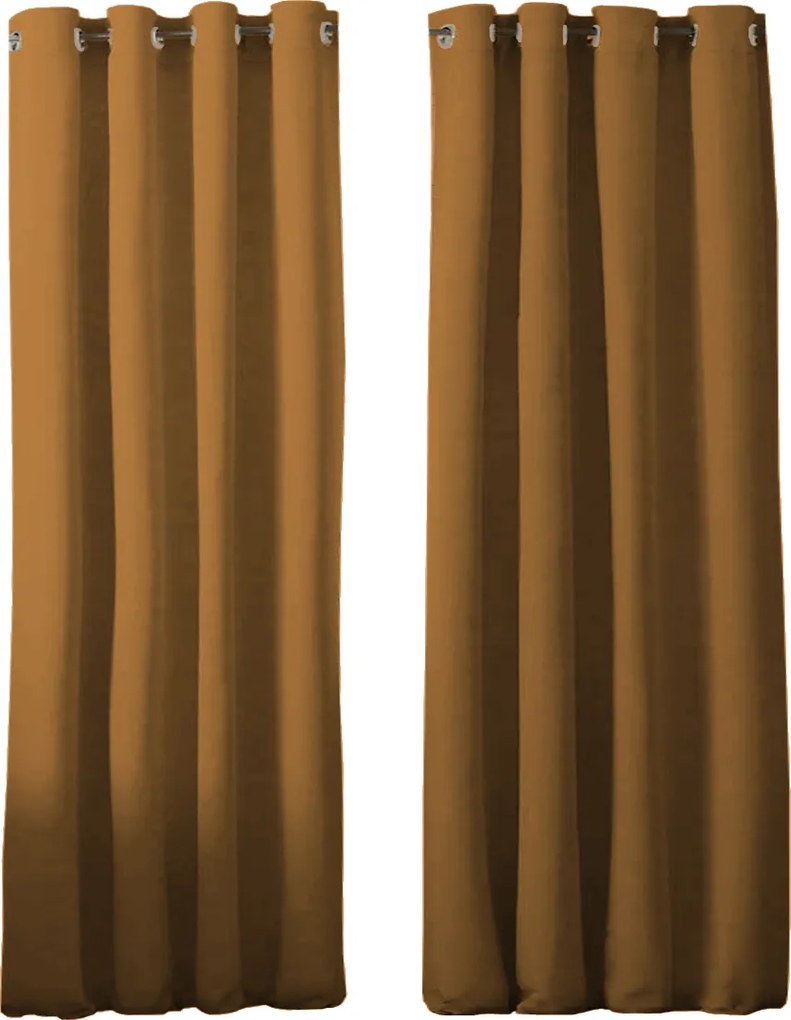 Panama Kész Függöny Szett 145x250 matt karamell függöny