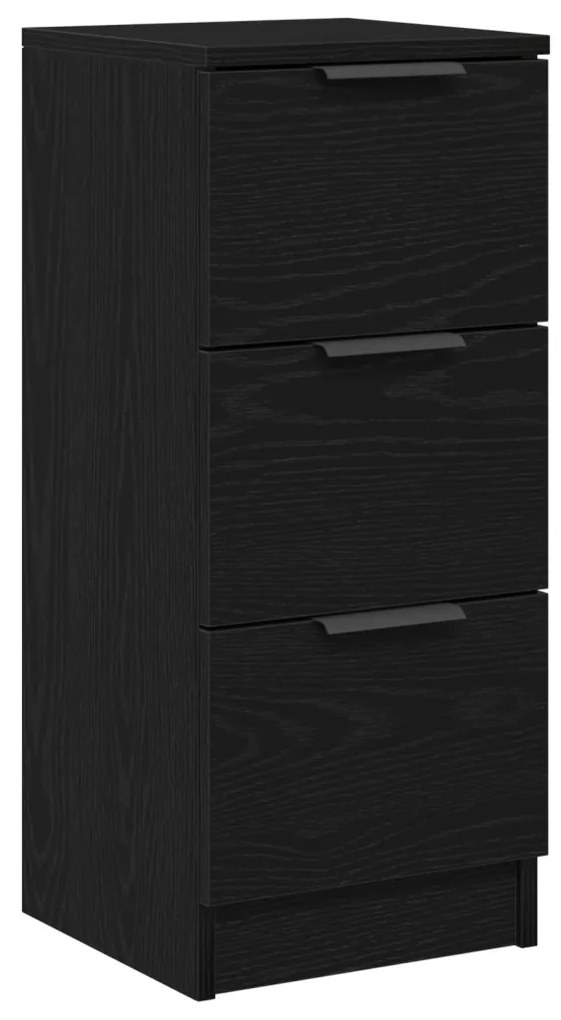 vidaXL Oldalszekrények 2 pcs Musta tammi 30 x 30 x 70 cm Faanyag