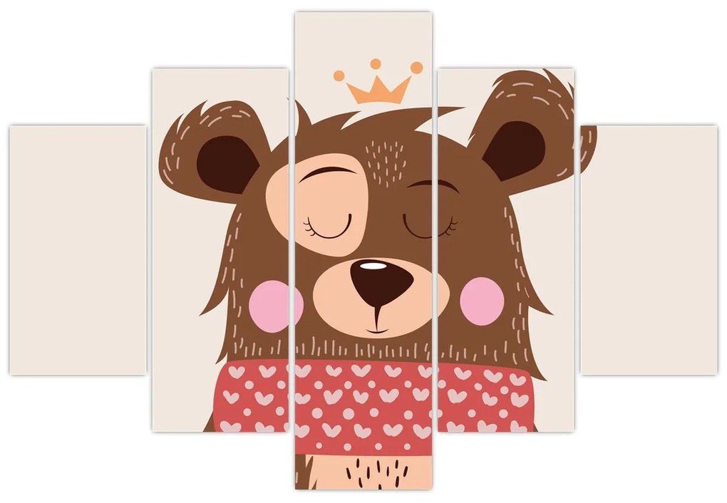 Kép - Teddy maci piros sállal (150x105 cm)