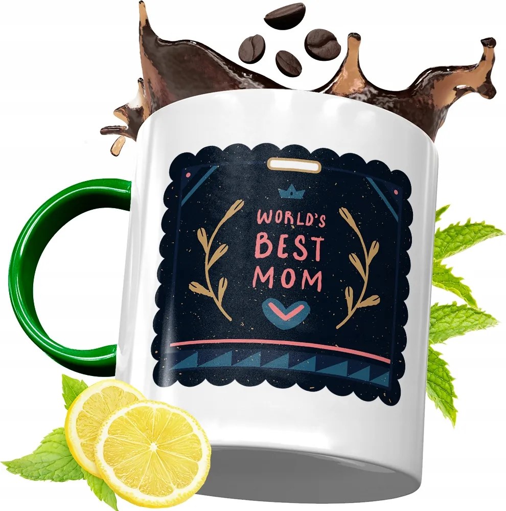 Zöld Bögre Anyukáknak Születésnapi Ajándék fényképes nyomtatással