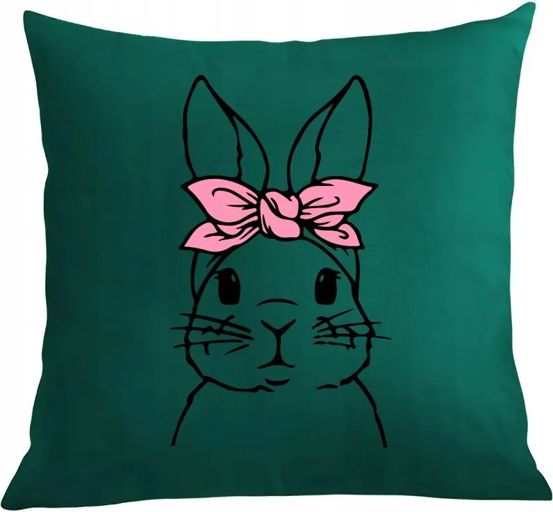 Párna párnahuzat nyomott mintás aranyos nyuszi