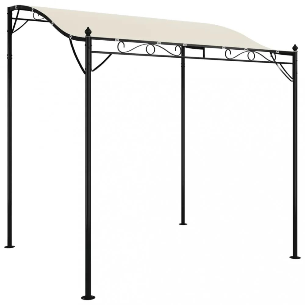 krémszínű szövet és acél pavilon 2 x 2,3 m 180 g/m²