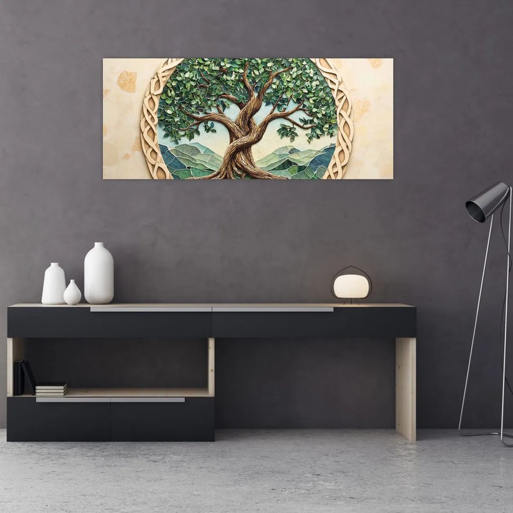 Kép – Fonott életfa (120x50 cm)