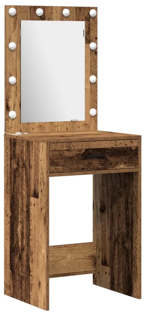 Sminkasztal Készlet 3 pcs Régi fa 50 x 41 x 135 cm Faanyag