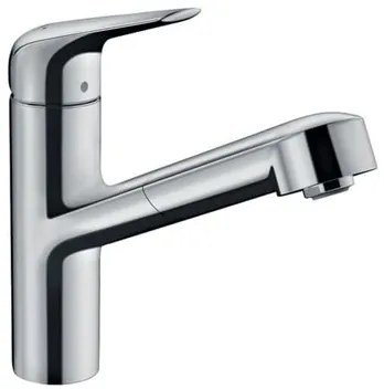 Mosogató csaptelep Hansgrohe Focus M42 kihúzható zuhannyal króm 71814000