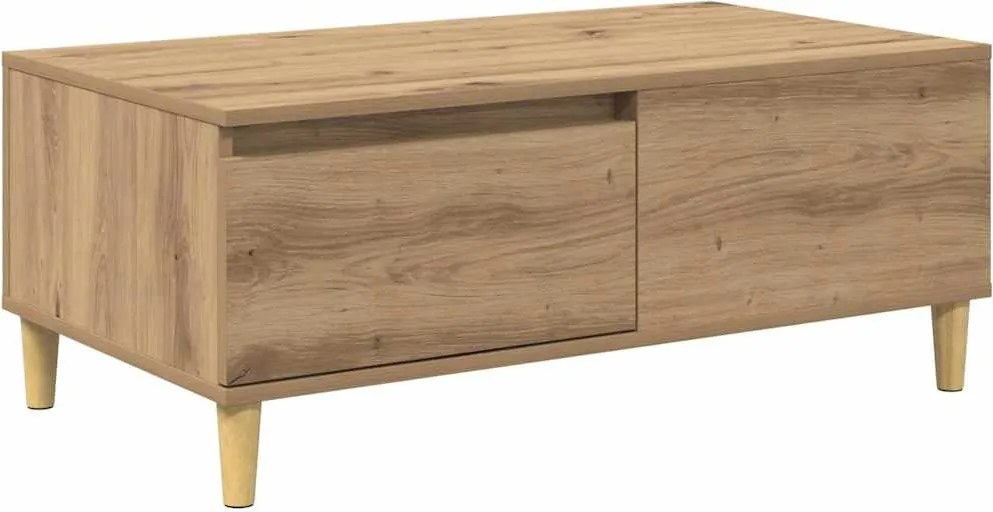 vidaXL Dohányzóasztal fiókkal Artisan tölgy 90 x 50 x 35 cm Faanyag