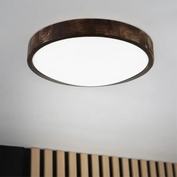 Brilagi - LED mennyezeti lámpatest CARVALHO SLIM SMOKEY LED/36W/230V tölgy, átmérő 37,5 cm