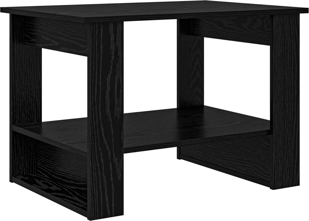 vidaXL Dohányzóasztal Fekete tölgy 72 x 50 x 50 cm Faanyag