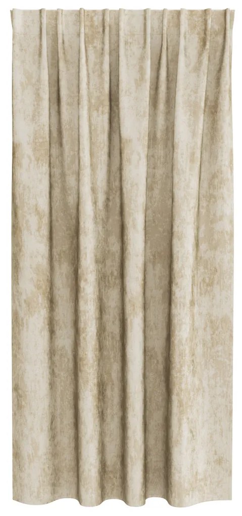Velúr Függöny 2 db Pálcataszkolt Krém 175x140 cm
