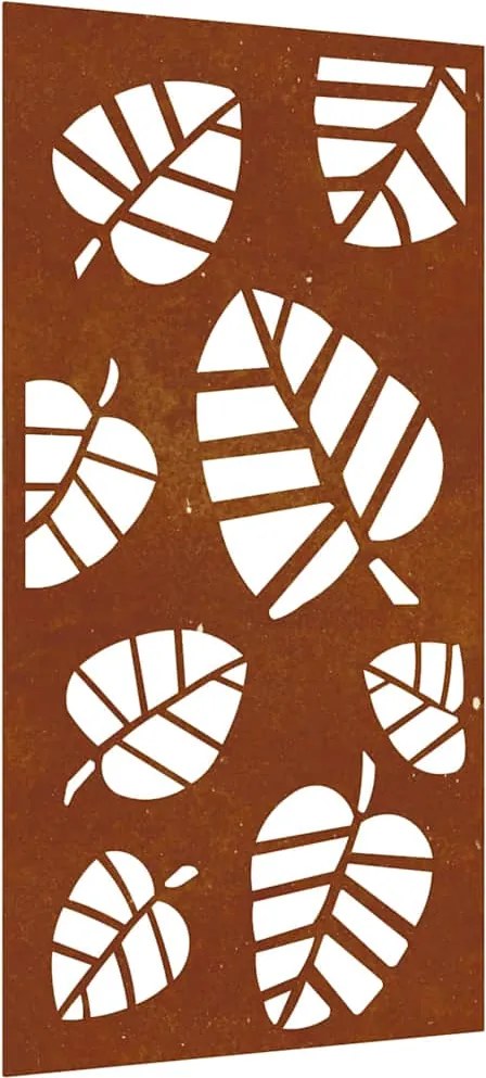 vidaXL levélmintás corten acél kerti faldísz 105 x 55 cm
