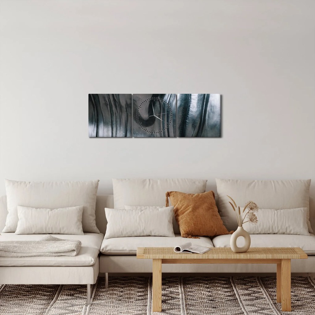 Kép - Acél arc (órával) (90x30 cm)