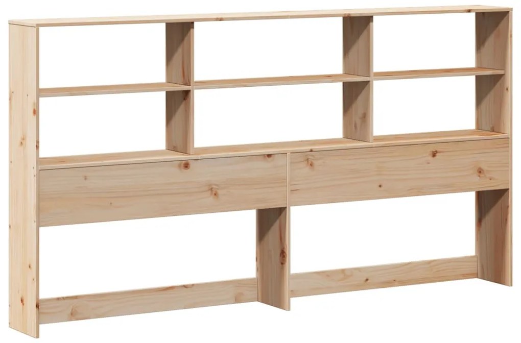 tömör fenyőfa fejtámla tárolóval 200 cm