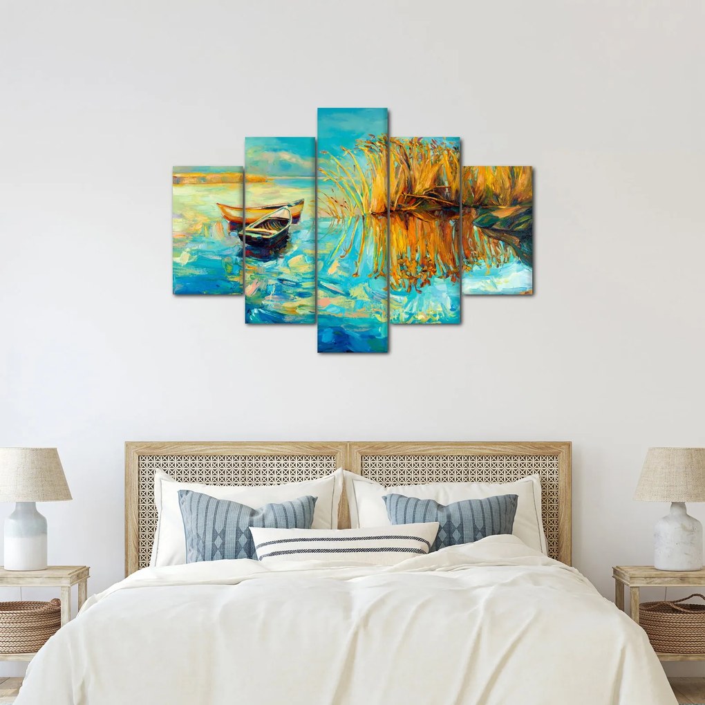 Kép - Tó csónakokkal (150x105 cm)