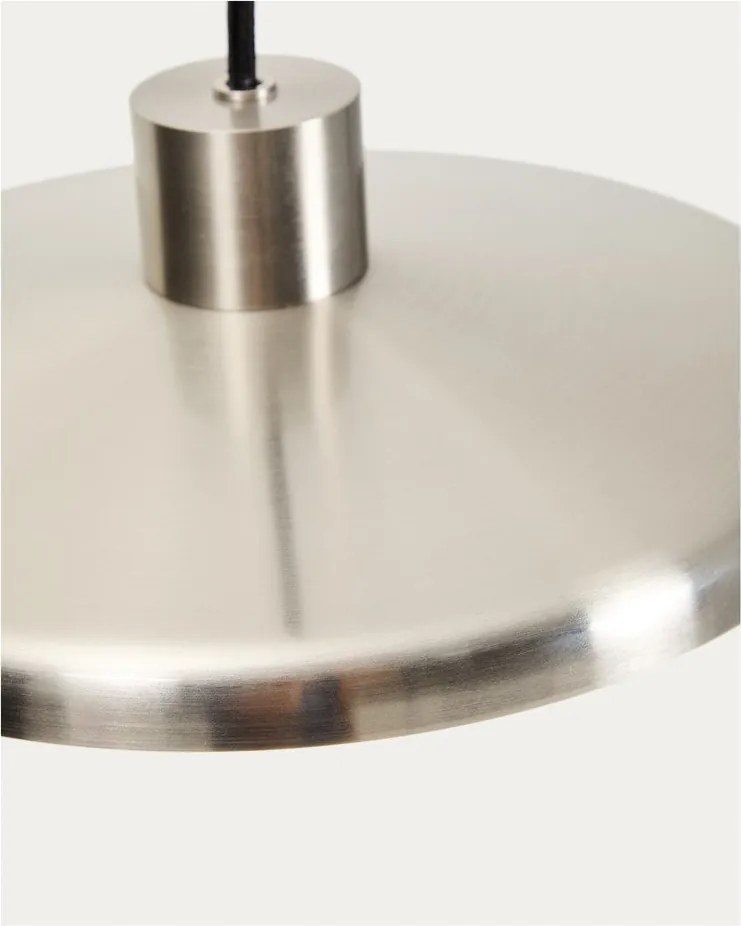 Ezüstszínű függőlámpa fém búrával Nuvira – Kave Home