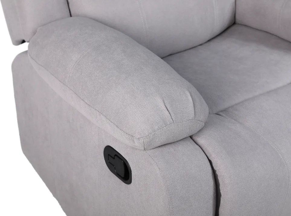 Pihentető fekvőszék, világos szürke szövet, ASKOY NEW