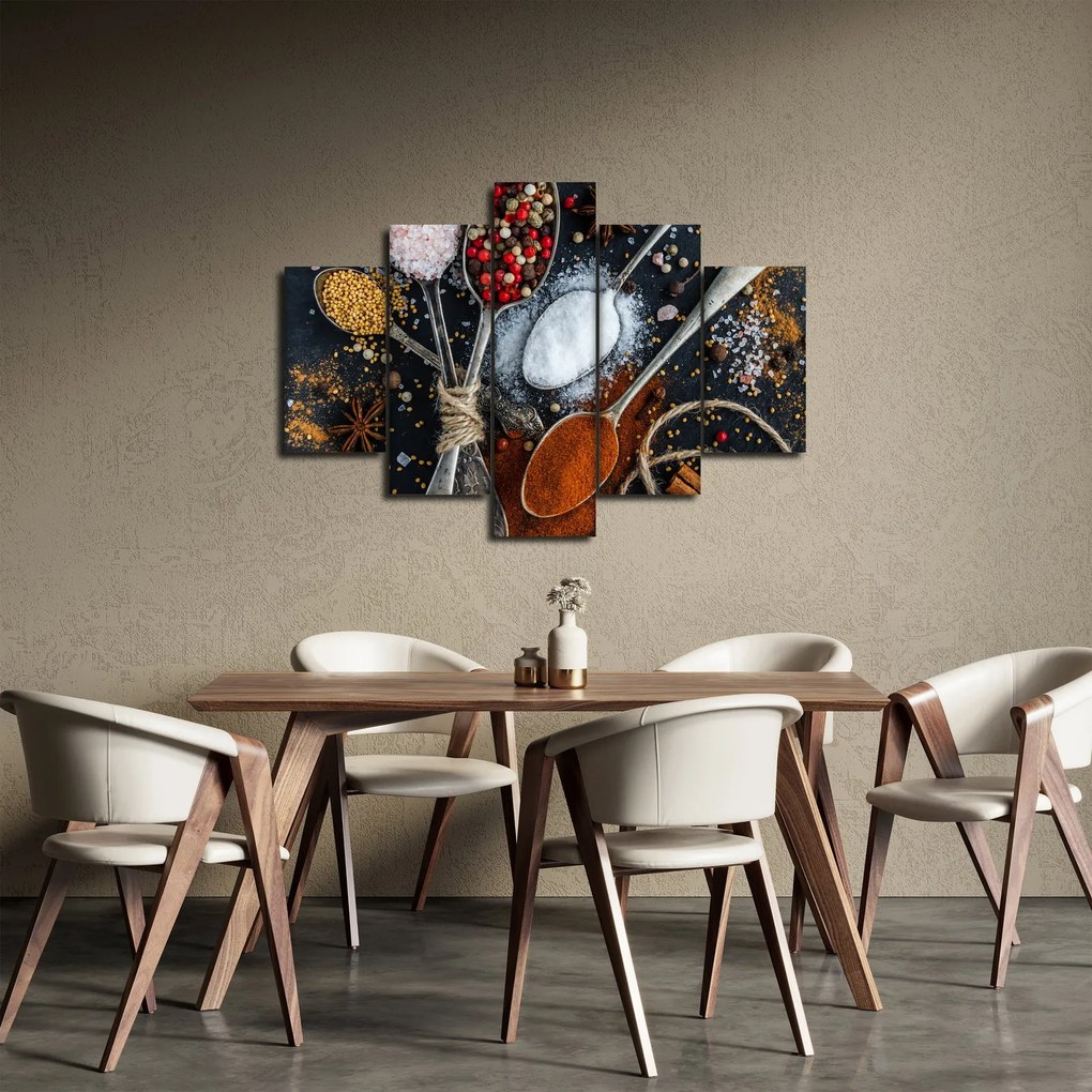 Egy kanál képe fűszerekkel (150x105 cm)