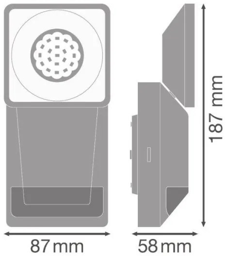 Ledvance - LED Kültéri fali lámpa érzékelővel SPOT LED/8W/230V IP55 fehér