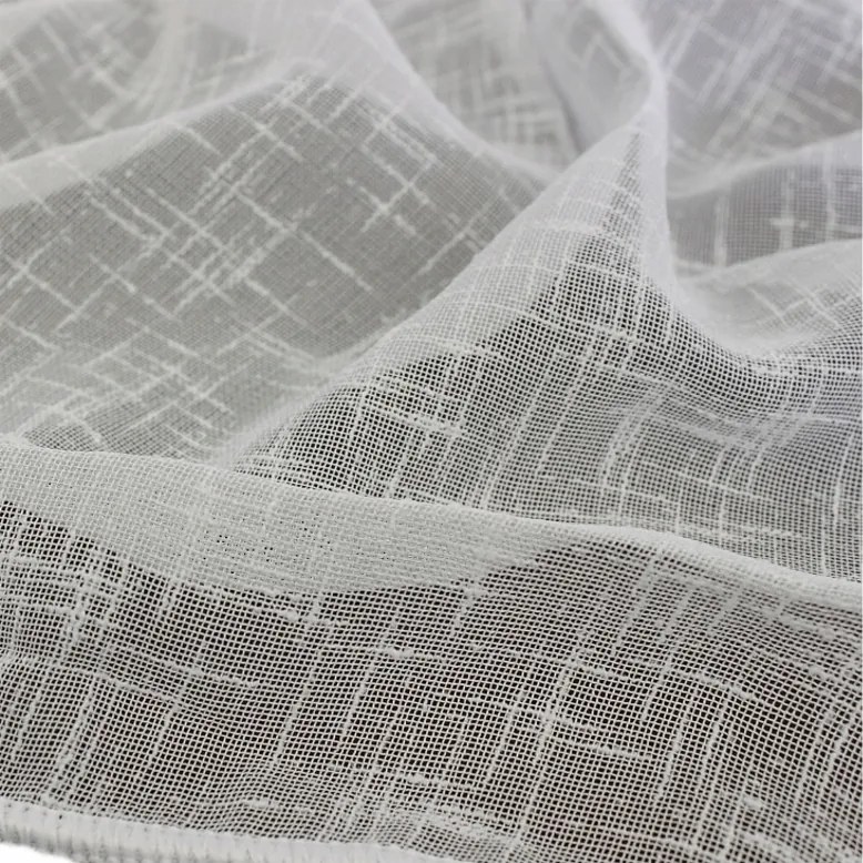 Függönyszövet Szerkezeti Len anyag len utánzat 290 cm fehér 0,5mb