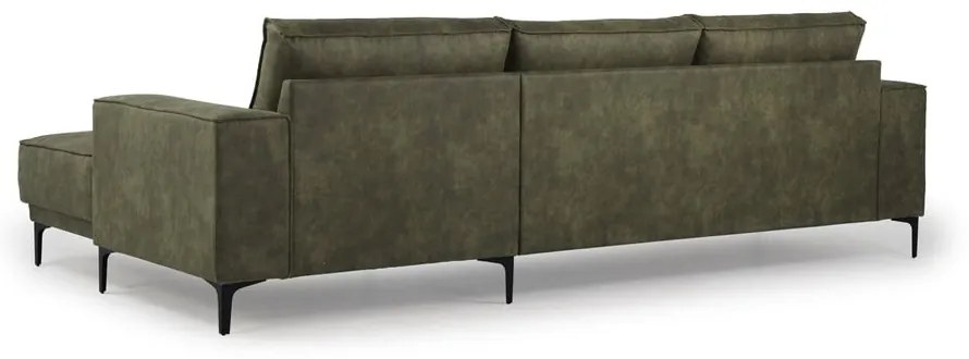 Zöld bőrutánzat sarokkanapé (jobb oldali) Copenhagen – Scandic