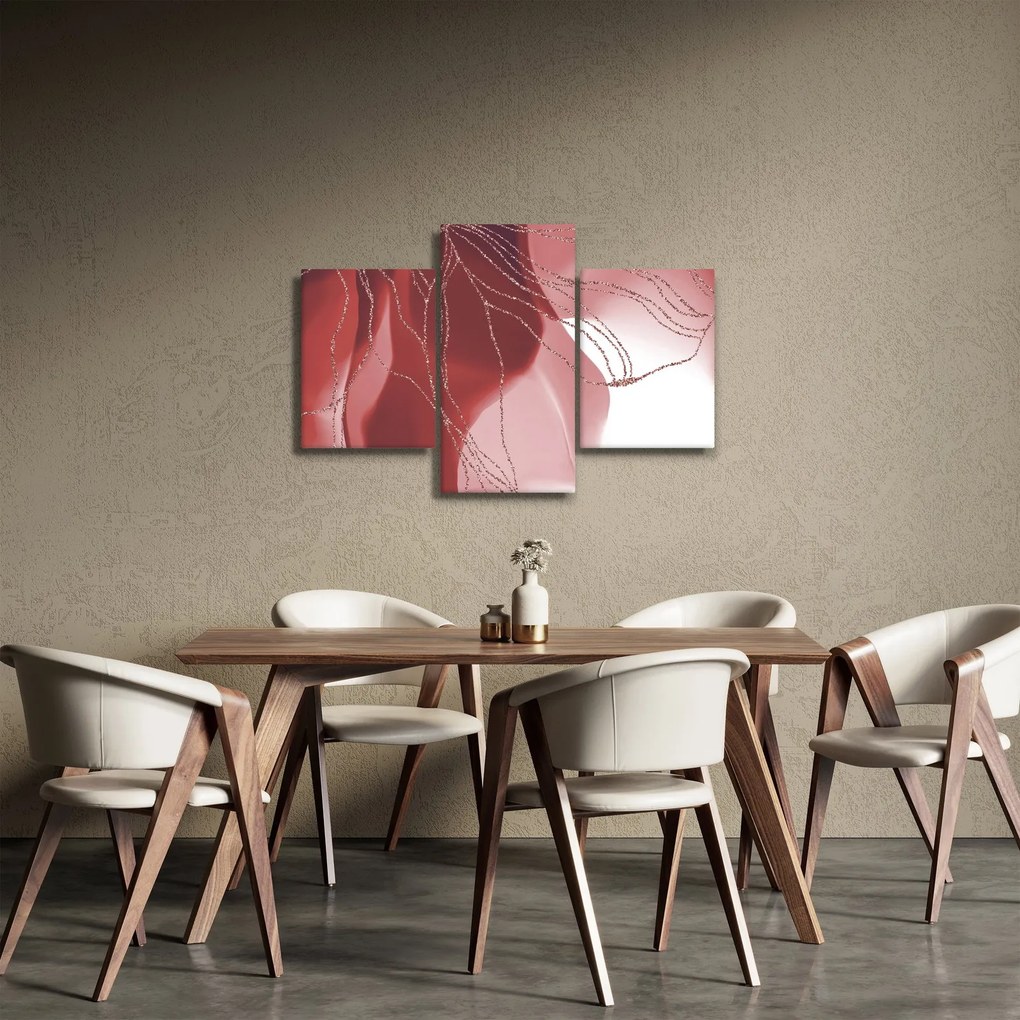 Kép - Piros absztrakt virág N⁰1 (90x60 cm)