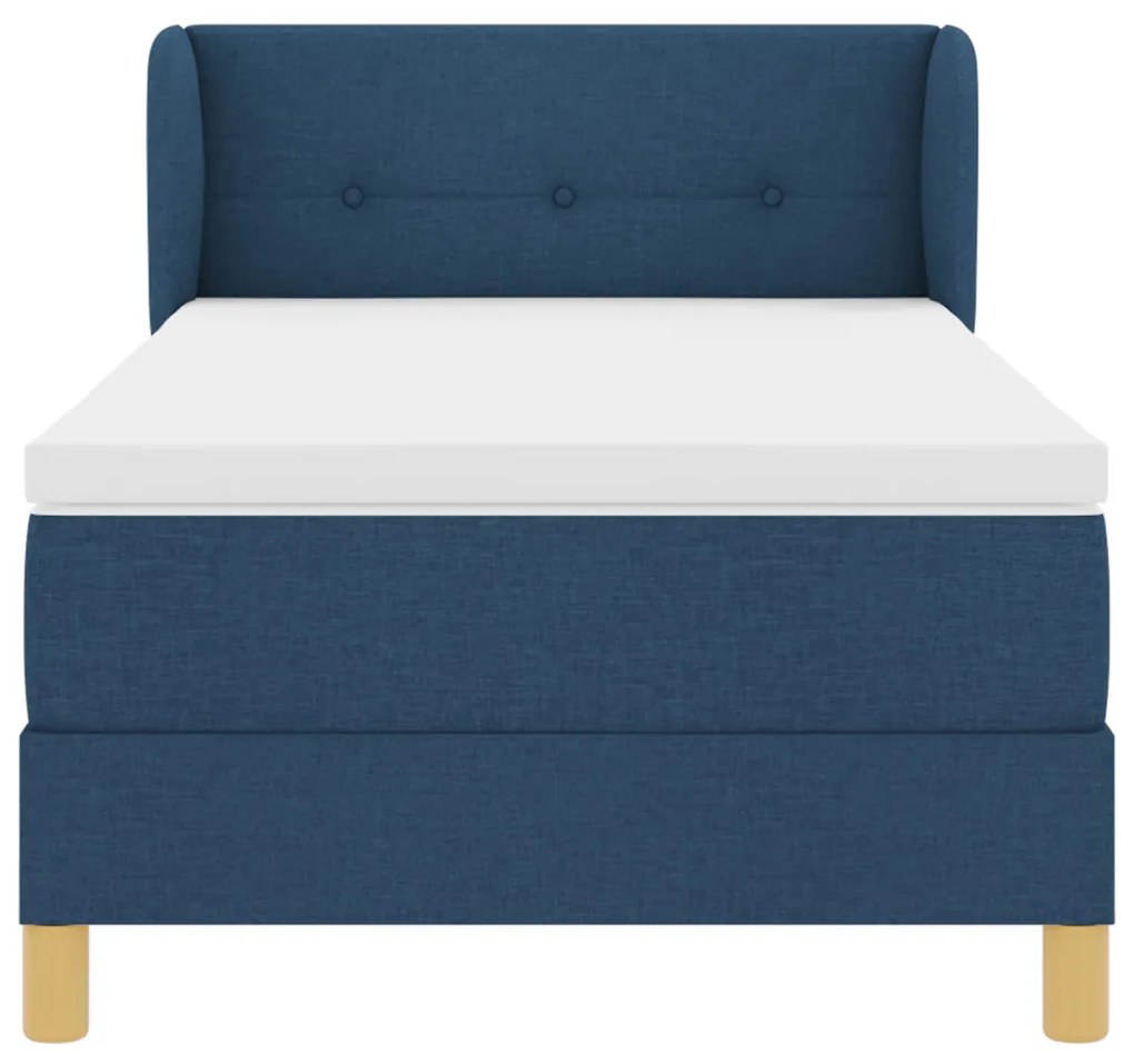 Boxspring Ágy Matrac Kék 80x200 cm Szövet
