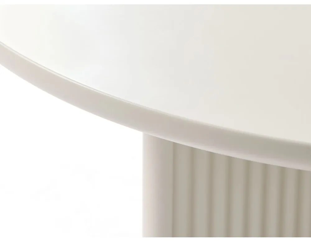 Világosszürke kerek dohányzóasztal ø 80 cm Palma – Unique Furniture