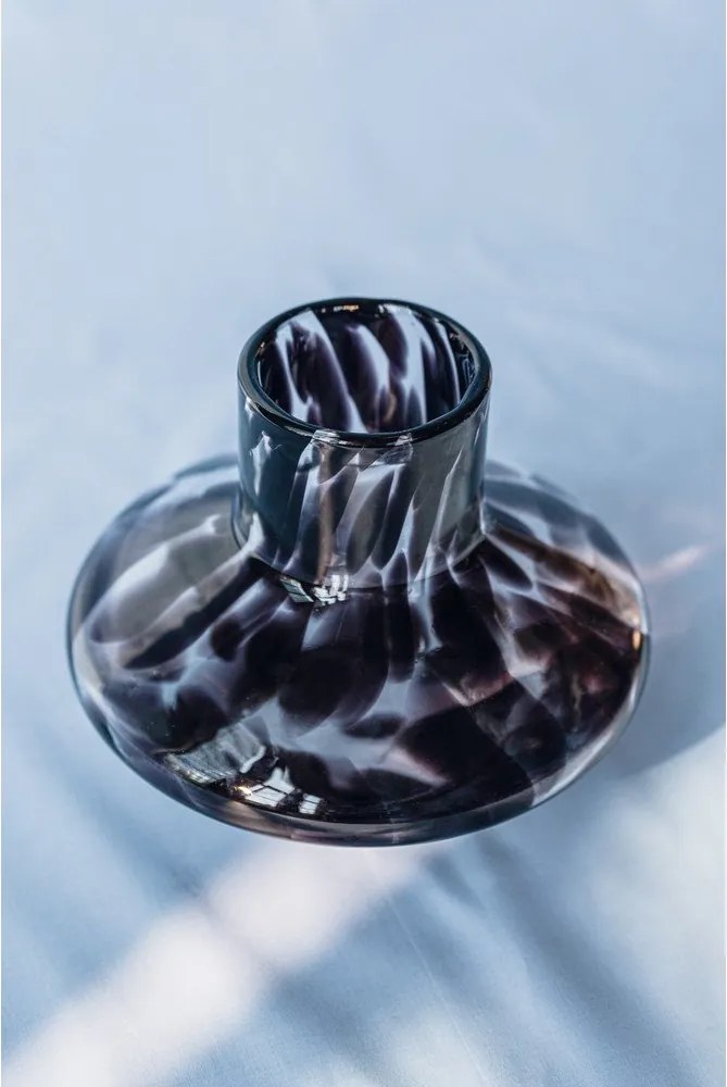Barna üveg kézzel készített váza (magasság 28 cm) Glom – noo.ma