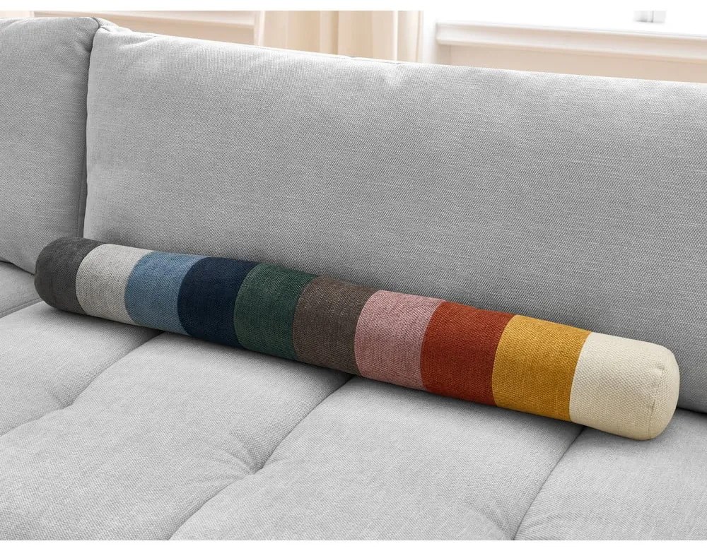 Világosszürke kinyitható-tárolóhelyes sarokkanapé (bal oldali-L alakú) Fuji – Bobochic Paris