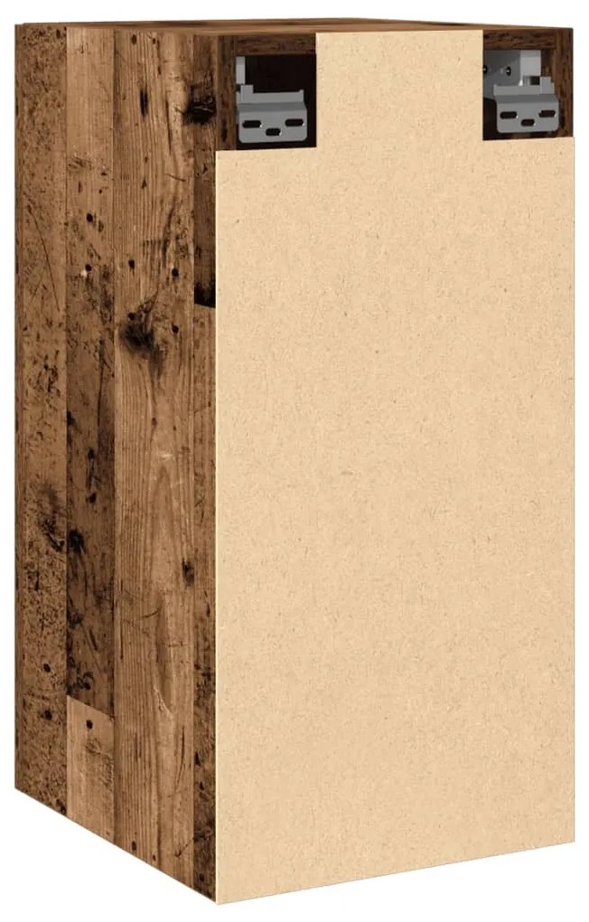 2 db antik fa színű szerelt fa TV-szekrény 30,5 x 30 x 60 cm