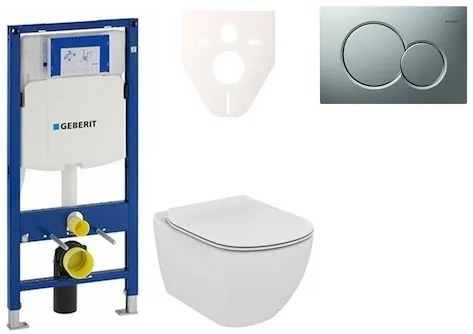 Fali WC szett Geberit előtétfalas szereléshez + Ideal Standard Tesi WC 111.300.00.5NF3