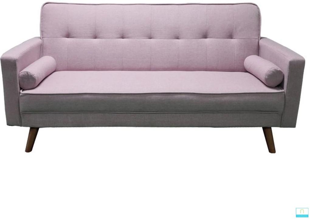 Kinyitható kanapé, rózsaszín-lila szövet, OTISA