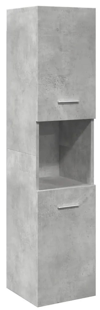 vidaXL 5 részes betonszürke szerelt fa fürdőszobai bútorszett