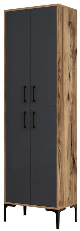 Tároló szekrény Berlin A - Walnut, Anthracite