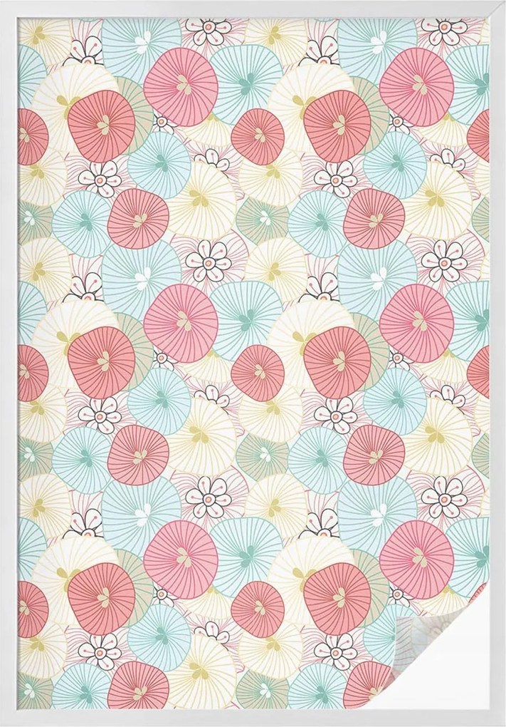 Szélvédőfólia Ablakvédő Adatvédelem Pasztell virágok 100x146