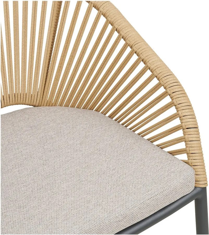 Bézs fém-párnázott kerti szék Novella – House Nordic