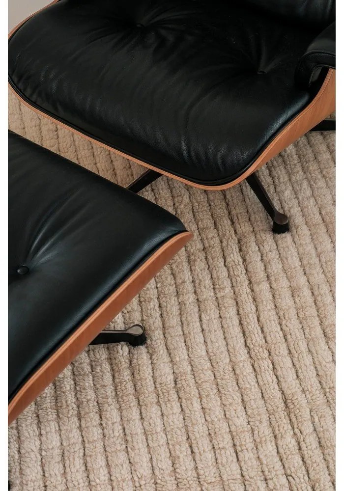 Bézs mosható-kézi szövésű gyapjú futószőnyeg 80x230 cm Unexpected Wool – Lorena Canals