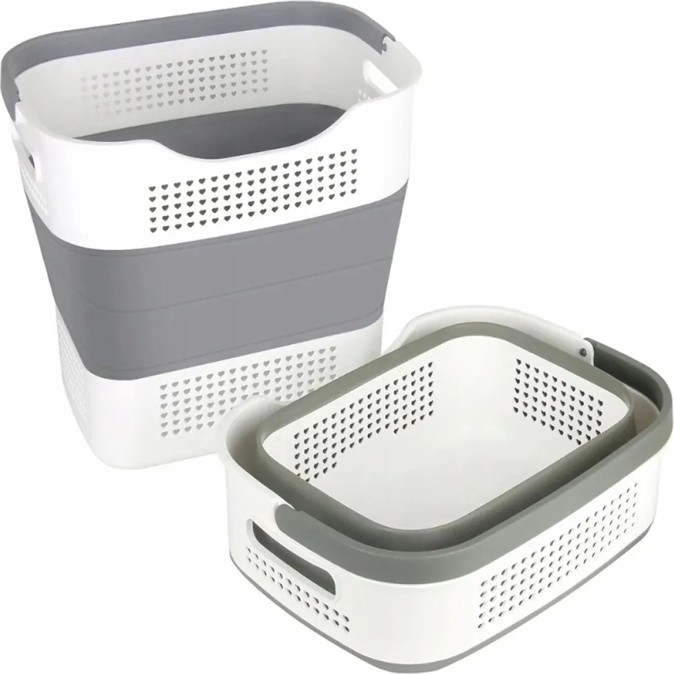 Összecsukható szennyestartó kosár, szennyestartó, tároló kosár, 35L