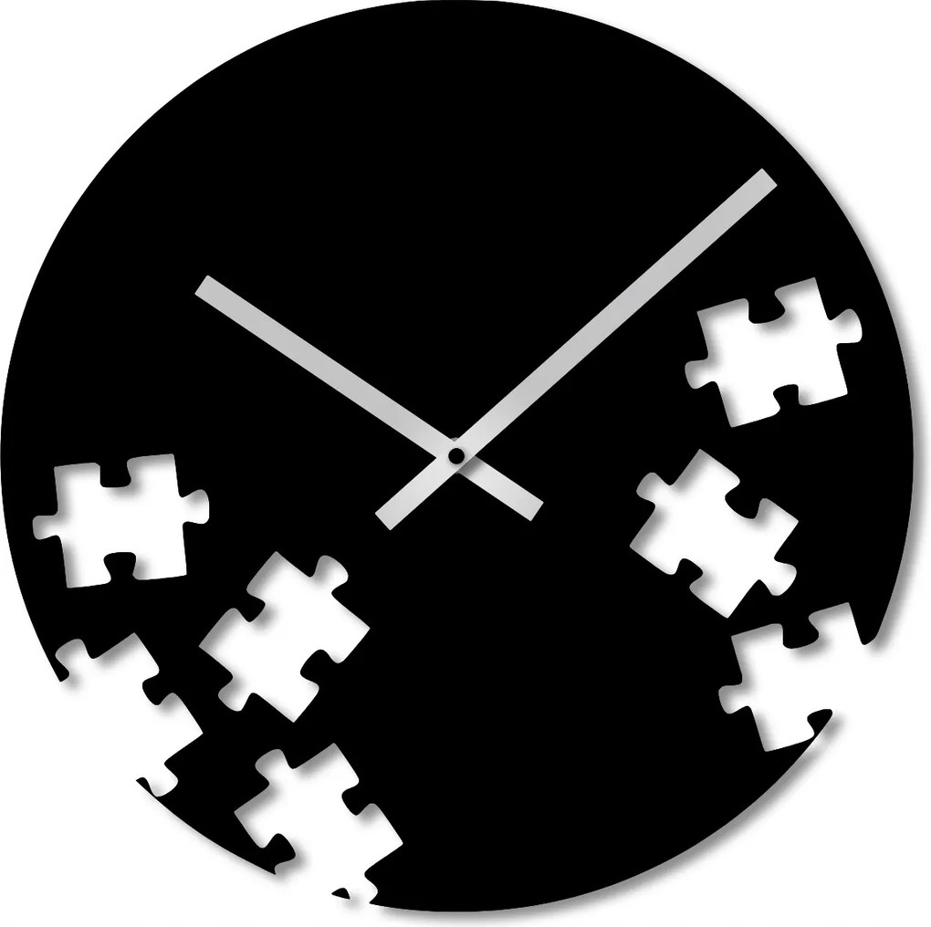 Falióra 60 cm Fa Falióra Nagy Fekete Óra 3D Puzzle