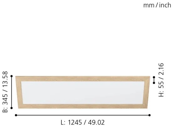 Eglo 99473 - PIGLIONASSO LED mennyezeti lámpatest LED/32W/230V 345x1245 mm