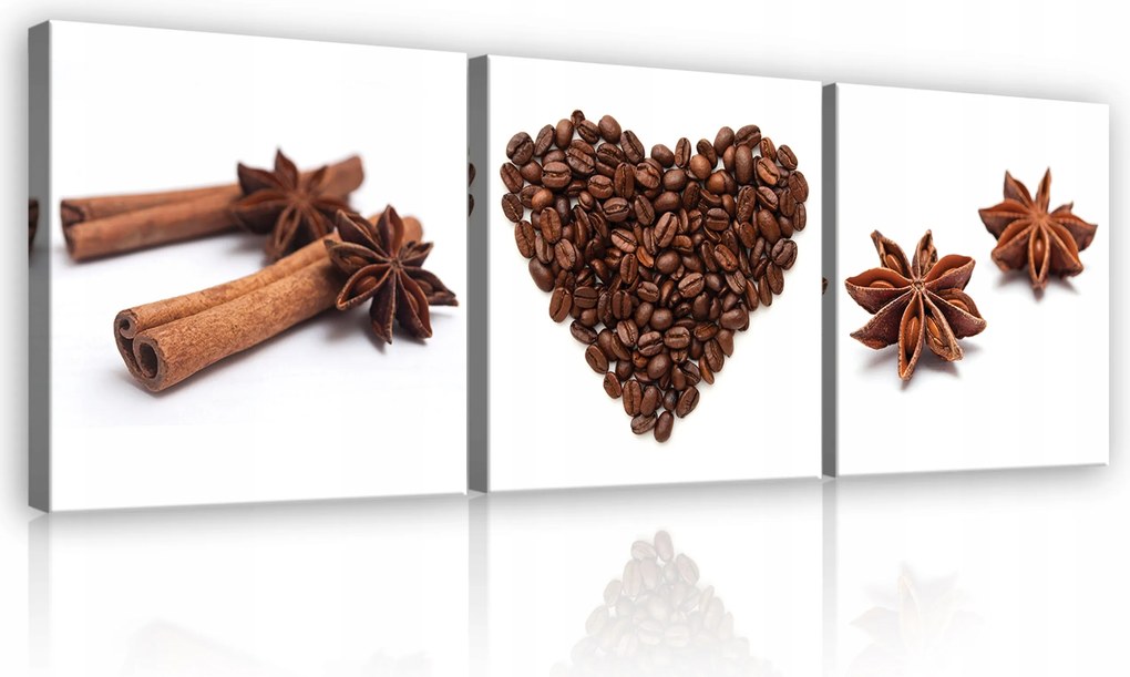 Kép Triptichon Konyha Kávébab Konyhai Képek 3 Részes Kicsi