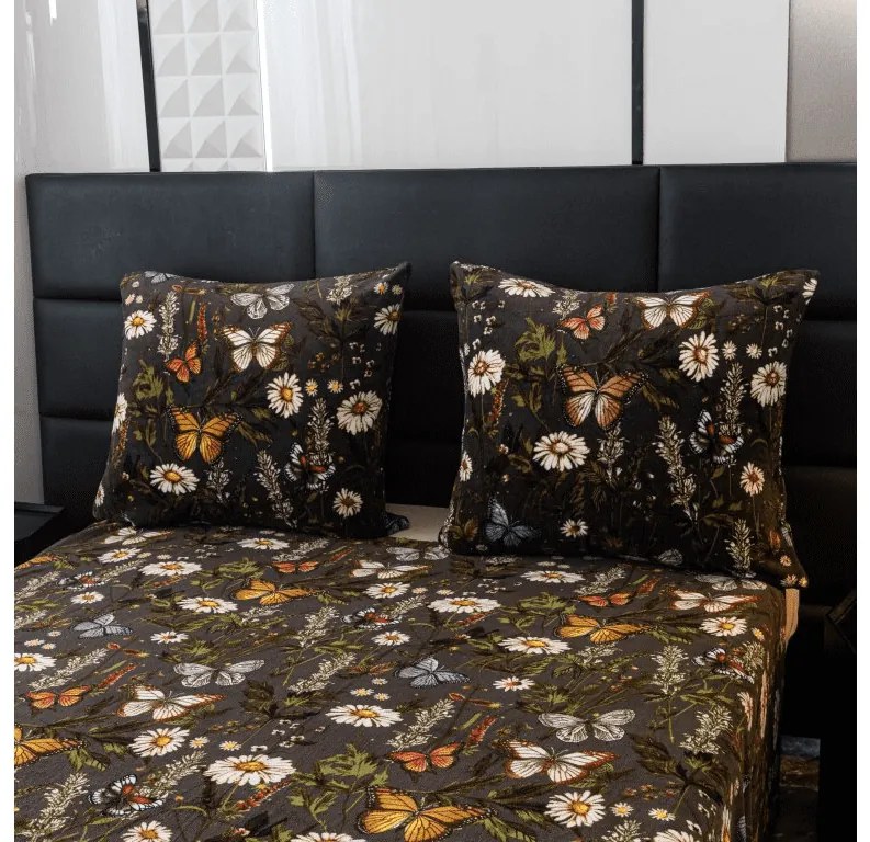 Mikroplüss ágynemű MEADOW BUTTERFLY színes Ágyneműhuzat mérete: 2 db 70 x 90 cm | 200 x 220 cm