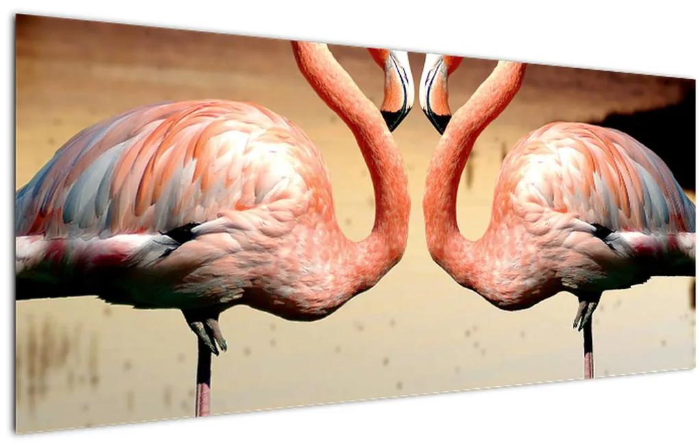 Kép - két flamingó (120x50 cm)