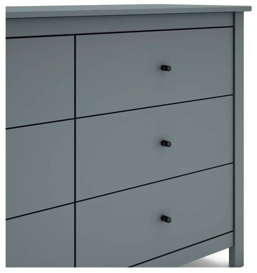 Szürkészöld borovi fenyő komód 130x80x45 cm Misti – Marckeric