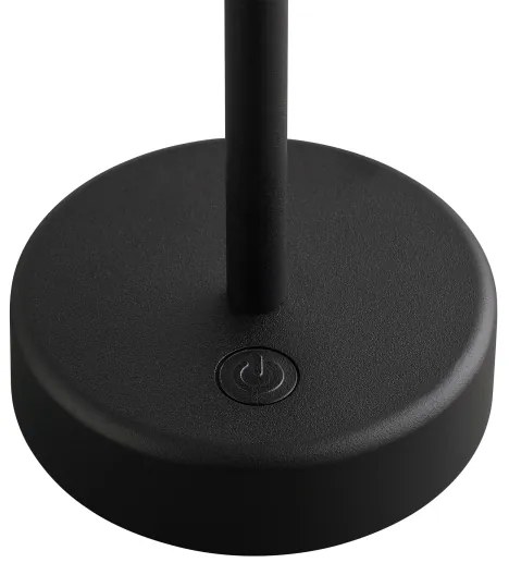 Nordlux - ELLEN LED/2,8W/3,7V IP44 töltős, állítható asztali lámpa, fekete