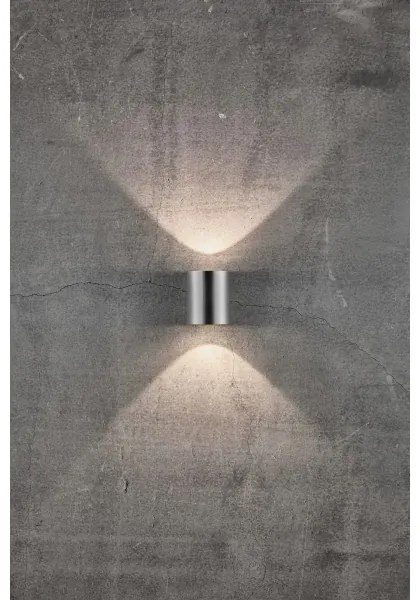 Nordlux - LED kültéri fali lámpa CANTO 2xLED/6W/230V IP44 rozsdamentes acél