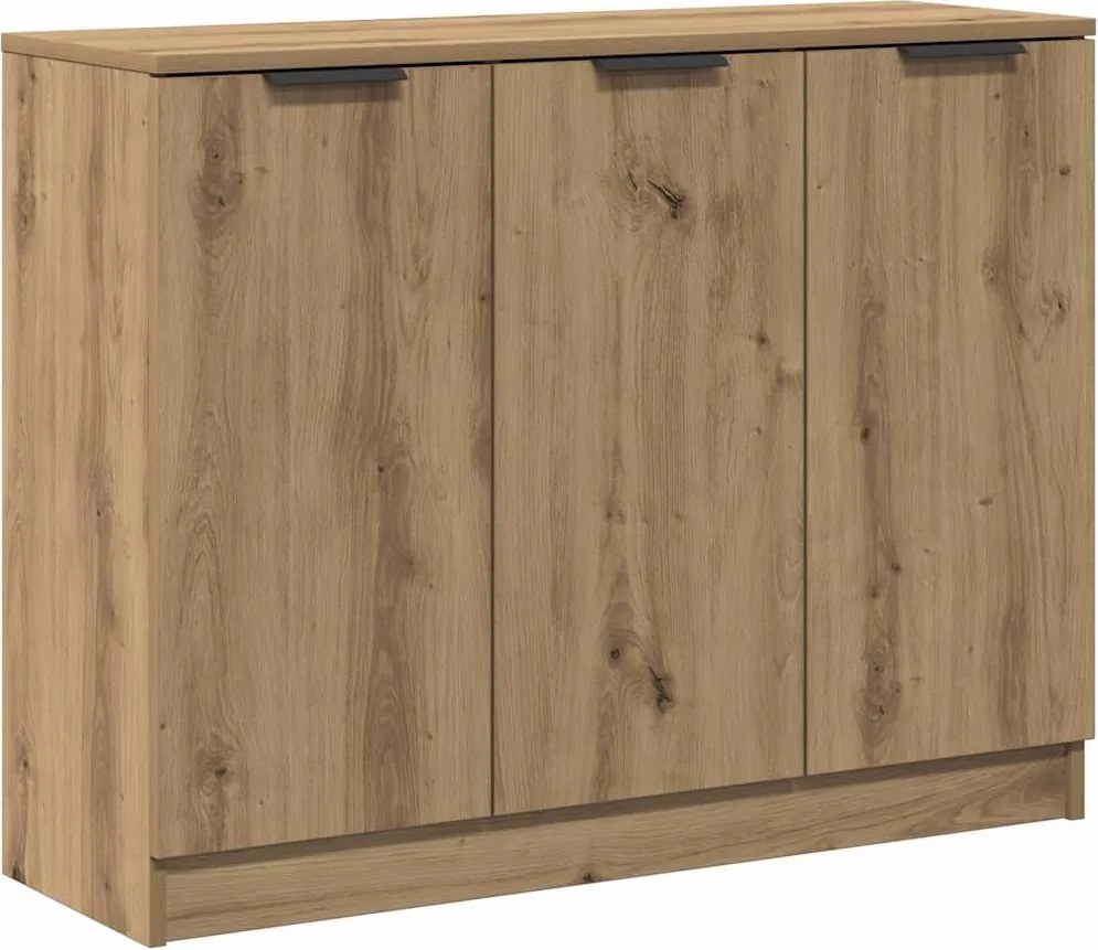 vidaXL kézműves tölgy színű szerelt fa tálalószekrény 90 x 30 x 70 cm
