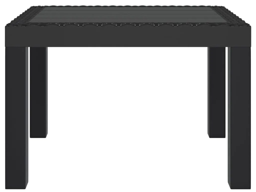 antracitszürke PP kerti asztal 59 x 47 x 40 cm