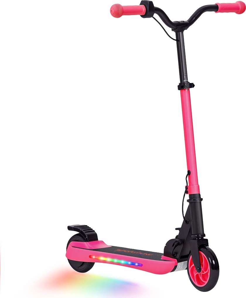 SPORTNOW Összecsukható Elektromos Roller MAX 10 KM/H Elektromos Gördeszka 6 Éves Kortól 120 W Motor 6 KM Hatótávolság 5" - 5.5" Kerekek Hátsó Fékkel Á